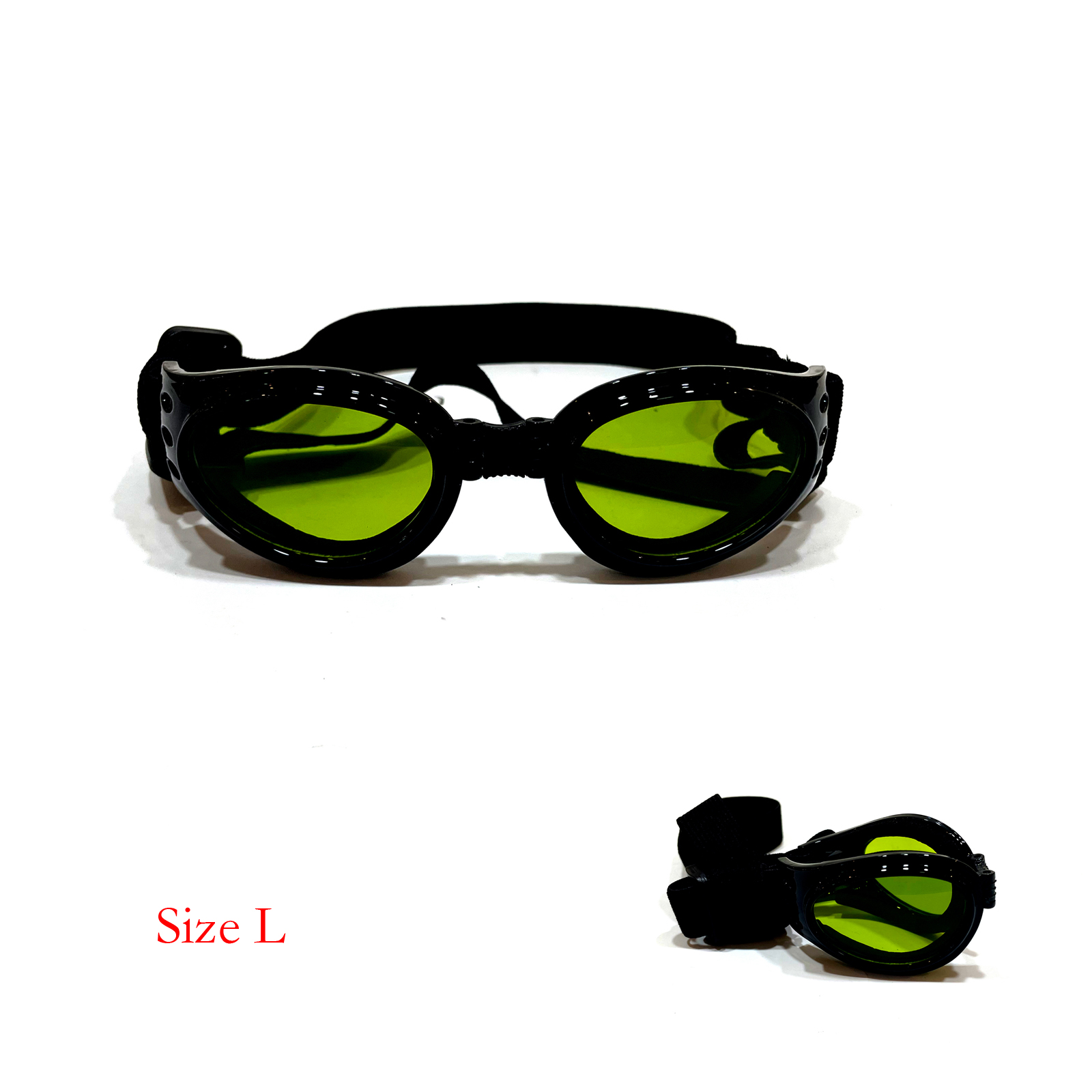 Laser Safety Goggles - แว่นนิรภัยเลเซอร์สัตว์เลี้ยงพับได้1ชิ้น1064nm UV400ป้องกันแสงสะท้อน (ขนาด L)
