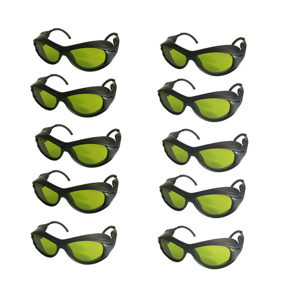 Laser Safety Goggles - แว่นตาป้องกันแสงเลเซอร์ IPL UV400 200nm-2000nm 10ชิ้นแว่นตานิรภัยสำหรับบุคลากรด้านความงามเพื่อสุขภาพ