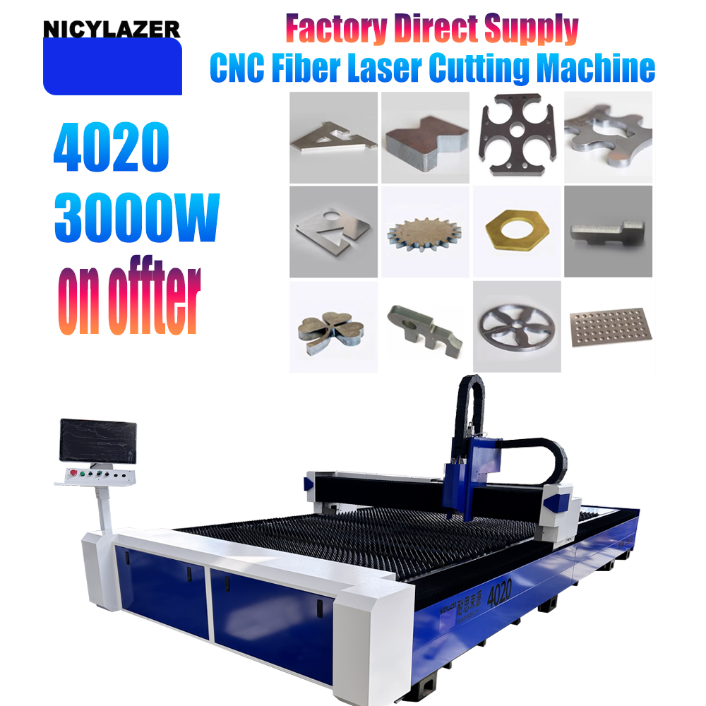 Industrial Laser Metal Cutter - เครื่องตัดไฟเบอร์เลเซอร์ NICYLAZER CNC 3000W 4020 สำหรับตัดโลหะแผ่นเหล็ก