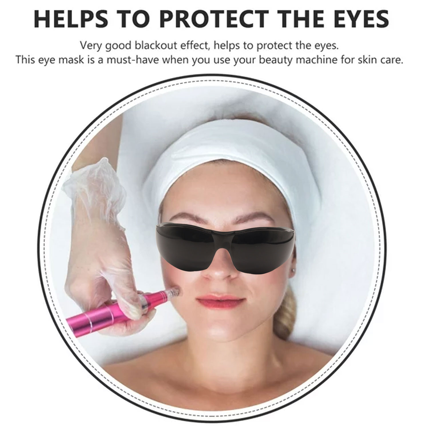 Laser Safety Goggles - แว่นตาสไตล์ใหม่หน้ากากป้องกันแสงแดดแว่นตาสีดำ FPV OPT เลเซอร์ป้องกันเต็มรูปแบบ IPL ความงามคลินิกสัก
