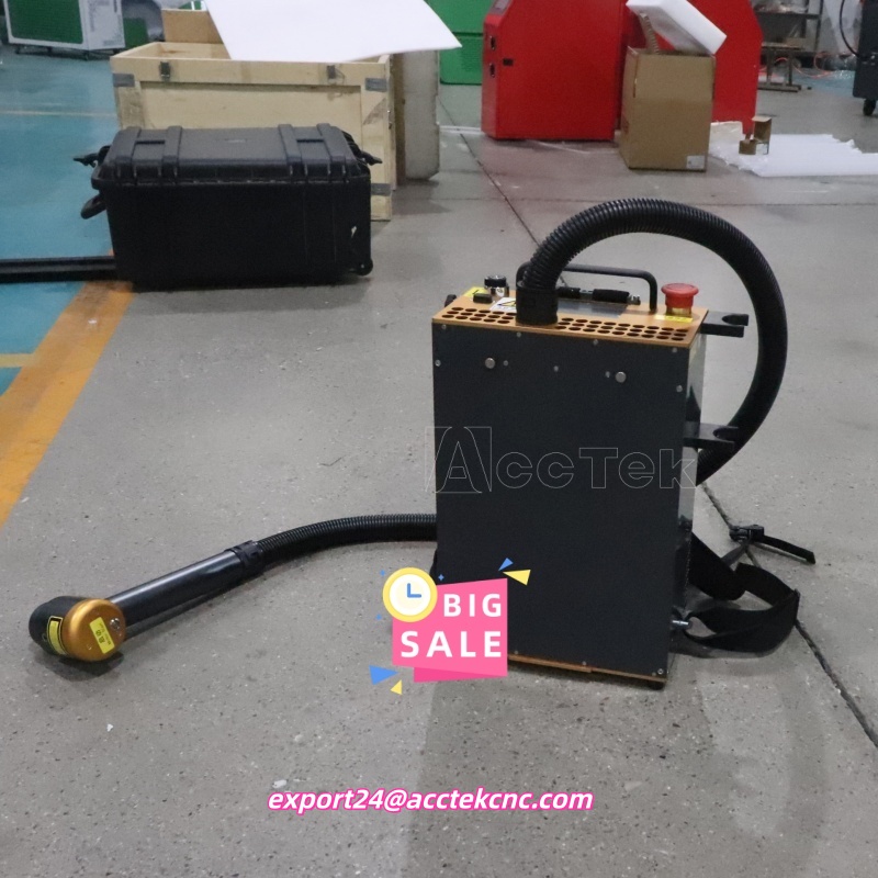 Industrial Laser Cleaner - เครื่องกำจัดสนิมด้วยเลเซอร์ลดราคาพิเศษ เครื่องทำความสะอาดด้วยเลเซอร์ขนาดเล็กแบบพกพา เครื่องทำความสะอาดด้วยเลเซอร์พัลส์แบบสะพายหลัง กำลังไฟ 100w 200w