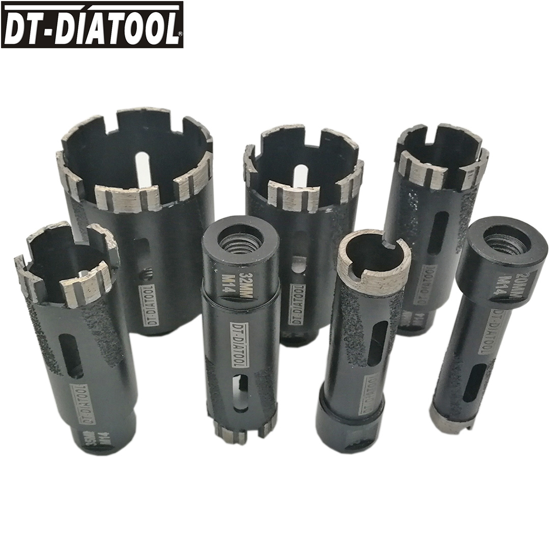 Industrial Laser Drill - DT-DIATOOL แกนเลื่อยเพชรแห้งแบบใช้เลเซอร์เกลียว M14 1ชิ้นสำหรับเจาะหินหินอ่อนแกรนิตเนื้อแข็ง