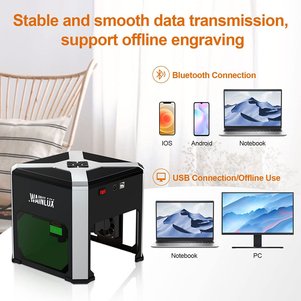 Wainlux เลเซอร์แกะสลัก K6 Mark - Industrial Laser Blasting บทวิจารณ์และราคา